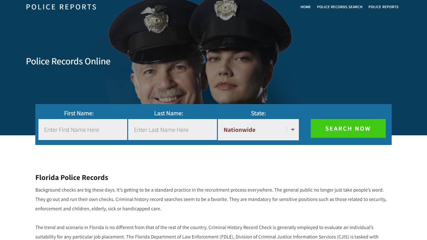 Florida Police Records | Get Instant Reports On People