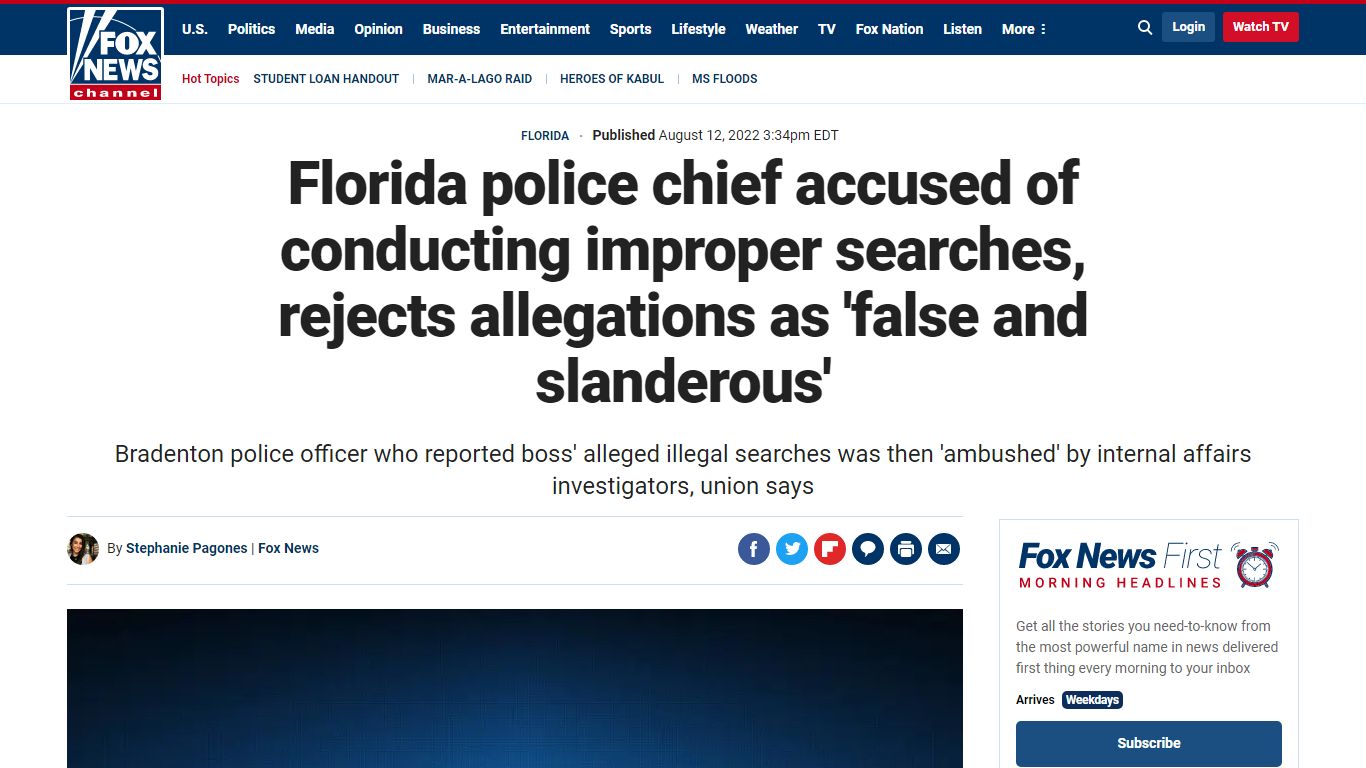 Florida police chief accused of conducting improper searches, rejects ...
